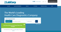 Desktop Screenshot of labcorp.com