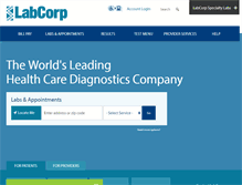 Tablet Screenshot of labcorp.com